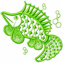 Fishes Embroidery Design 3 Fishes Embroidery Design 3